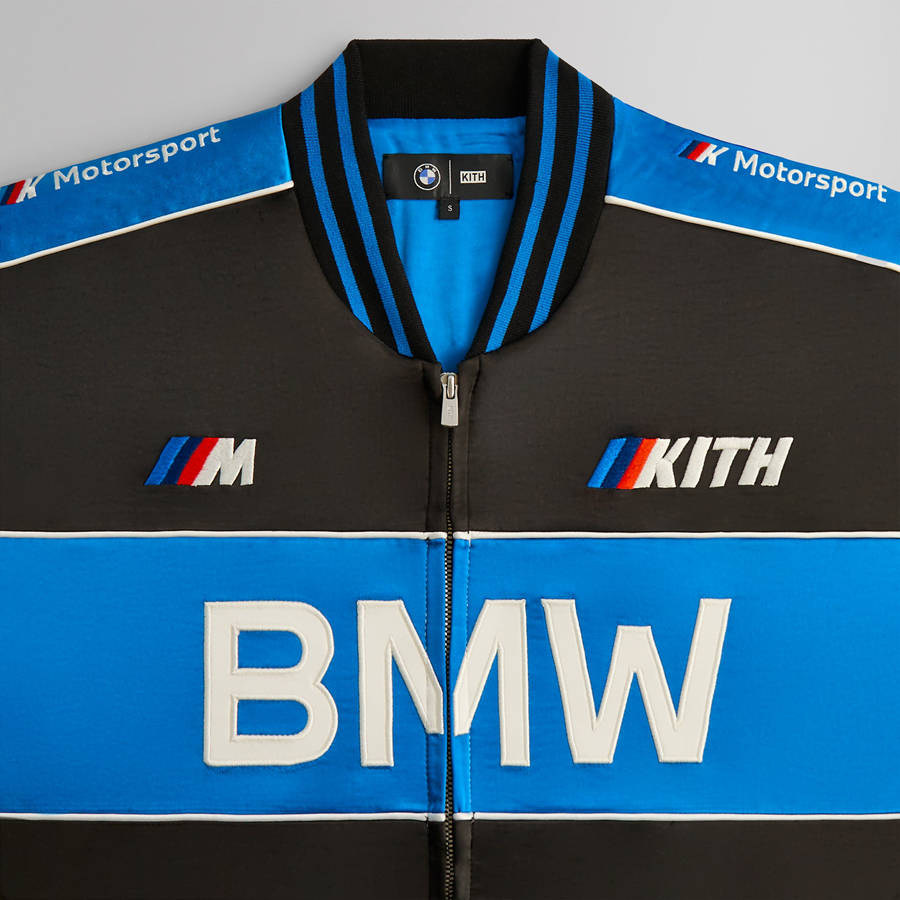 Black Men Kith for BMW Souvenir Moto Jackets | 9374-SFVGQ