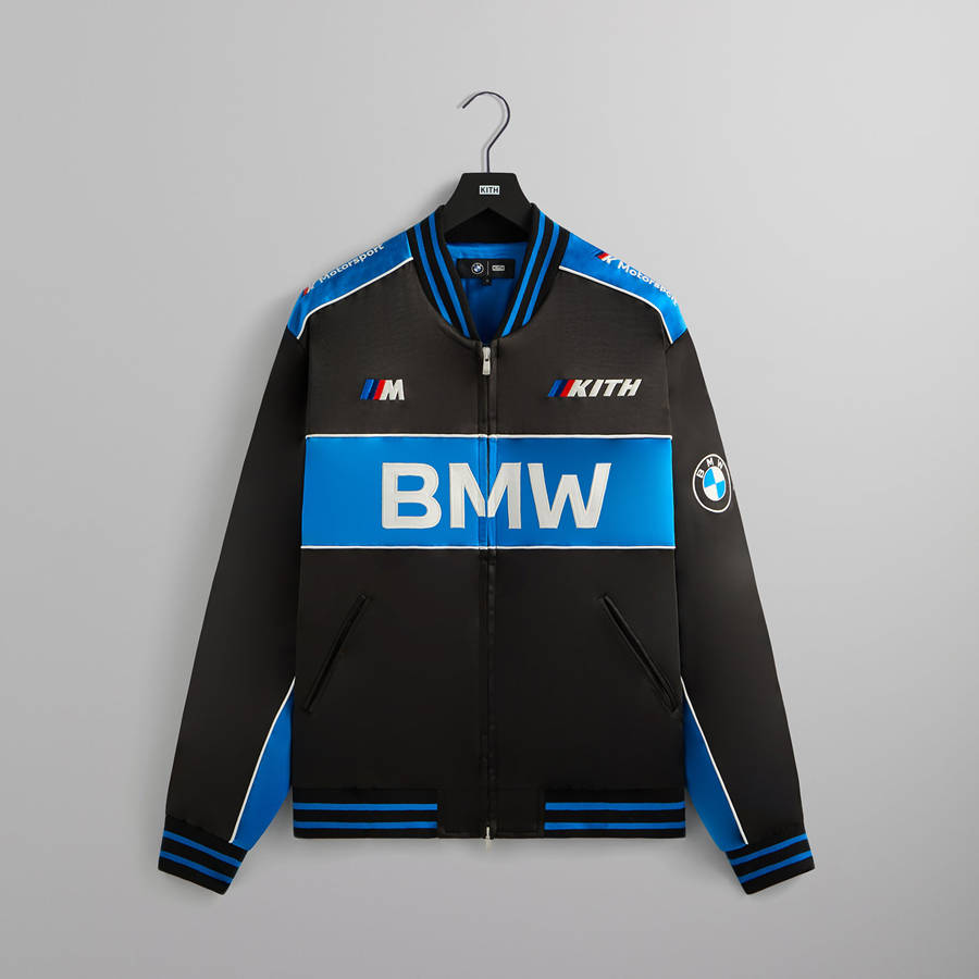 Black Men Kith for BMW Souvenir Moto Jackets | 9374-SFVGQ