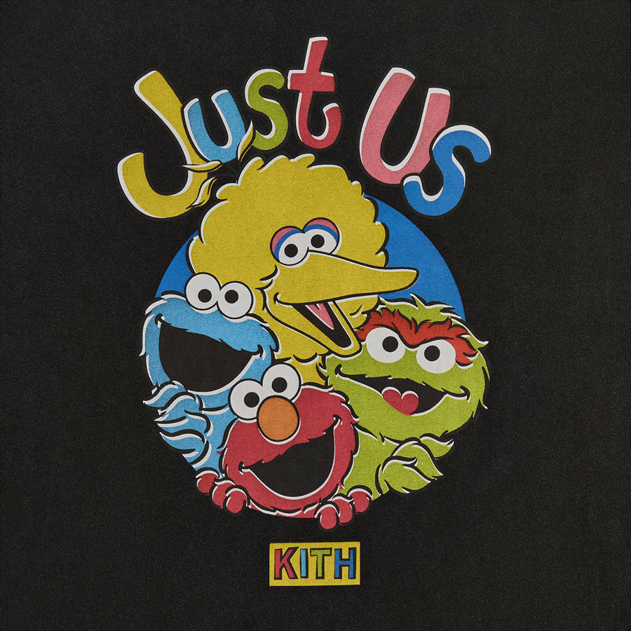 Black Men Kith for Sesame Street Just Us Vintage Shirts | 0856-FZABM