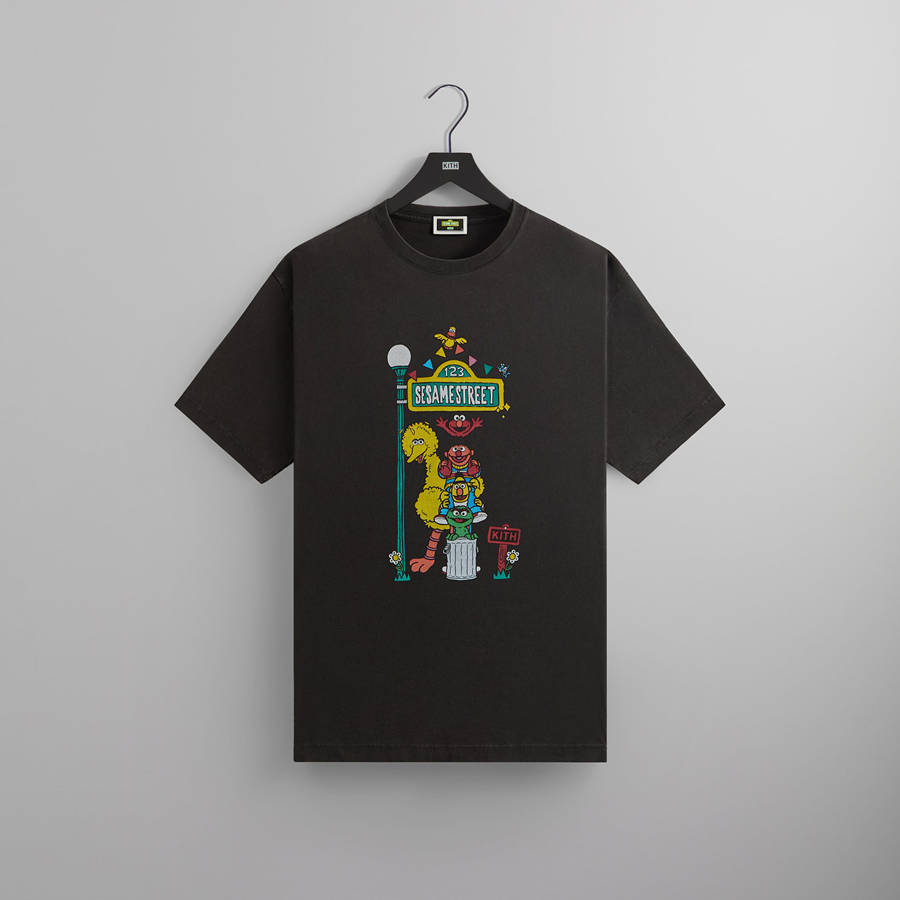 Black Men Kith for Sesame Street Lamp Vintage T-Shirt | 5396-QURIG