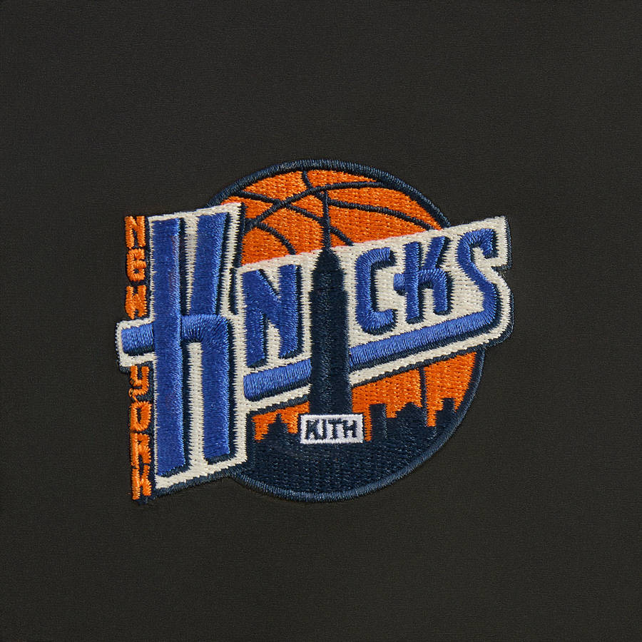 Black Men Kith for the New York Knicks Ball Nylon Wide Leg Pants | 3124-ONULJ