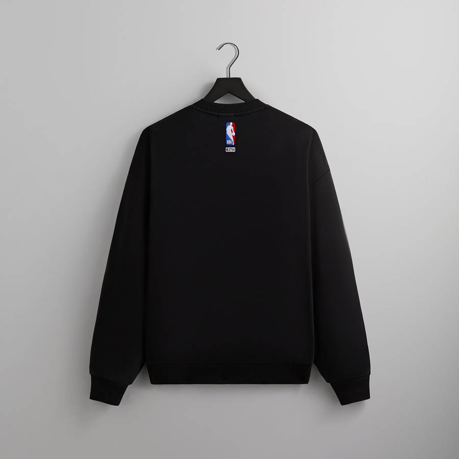Black Men Kith for the New York Knicks Classic Vintage Nelson Crewneck Sweatshirts | 9245-XNZLQ