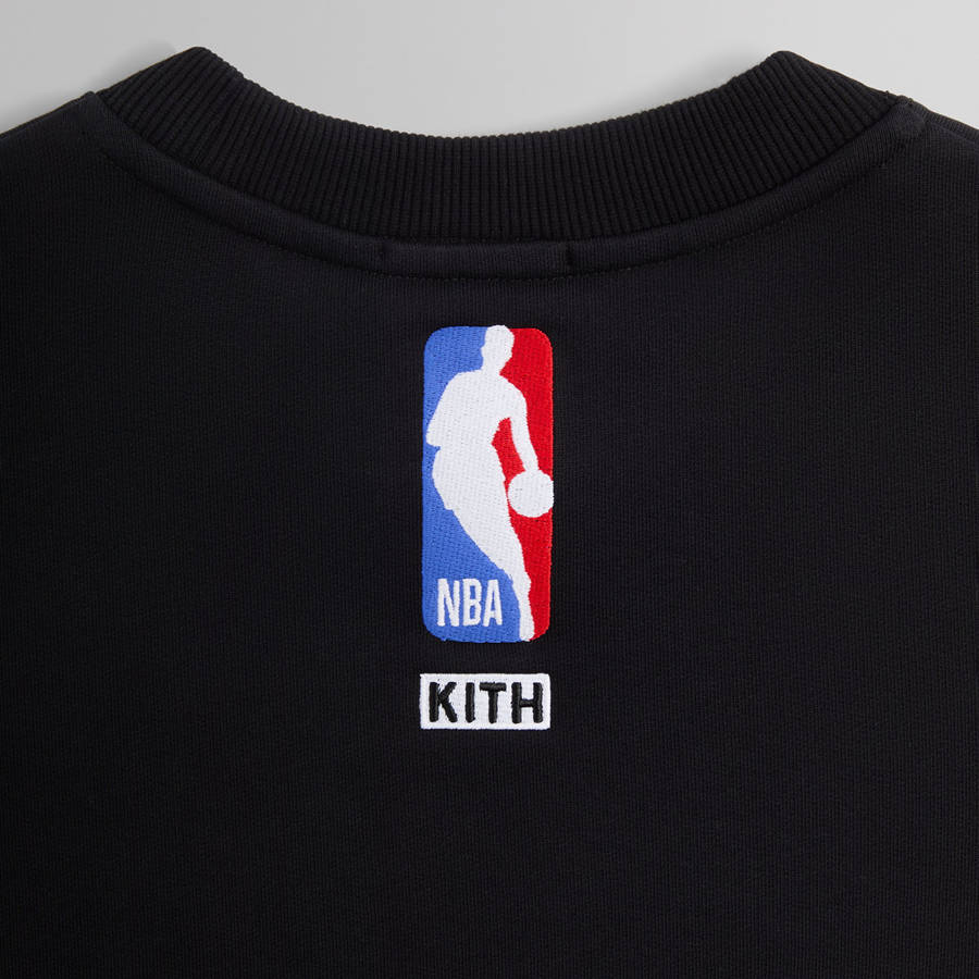 Black Men Kith for the New York Knicks Classic Vintage Nelson Crewneck Sweatshirts | 9245-XNZLQ