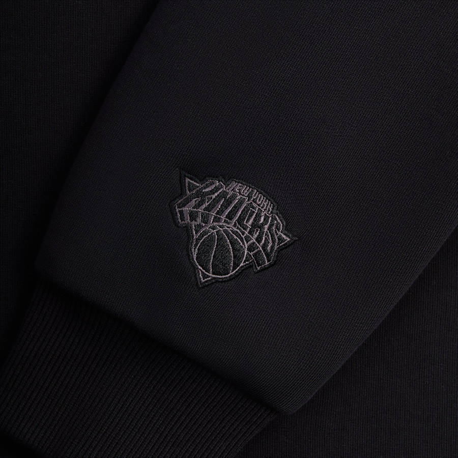 Black Men Kith for the New York Knicks Classic Vintage Nelson Crewneck Sweatshirts | 9245-XNZLQ