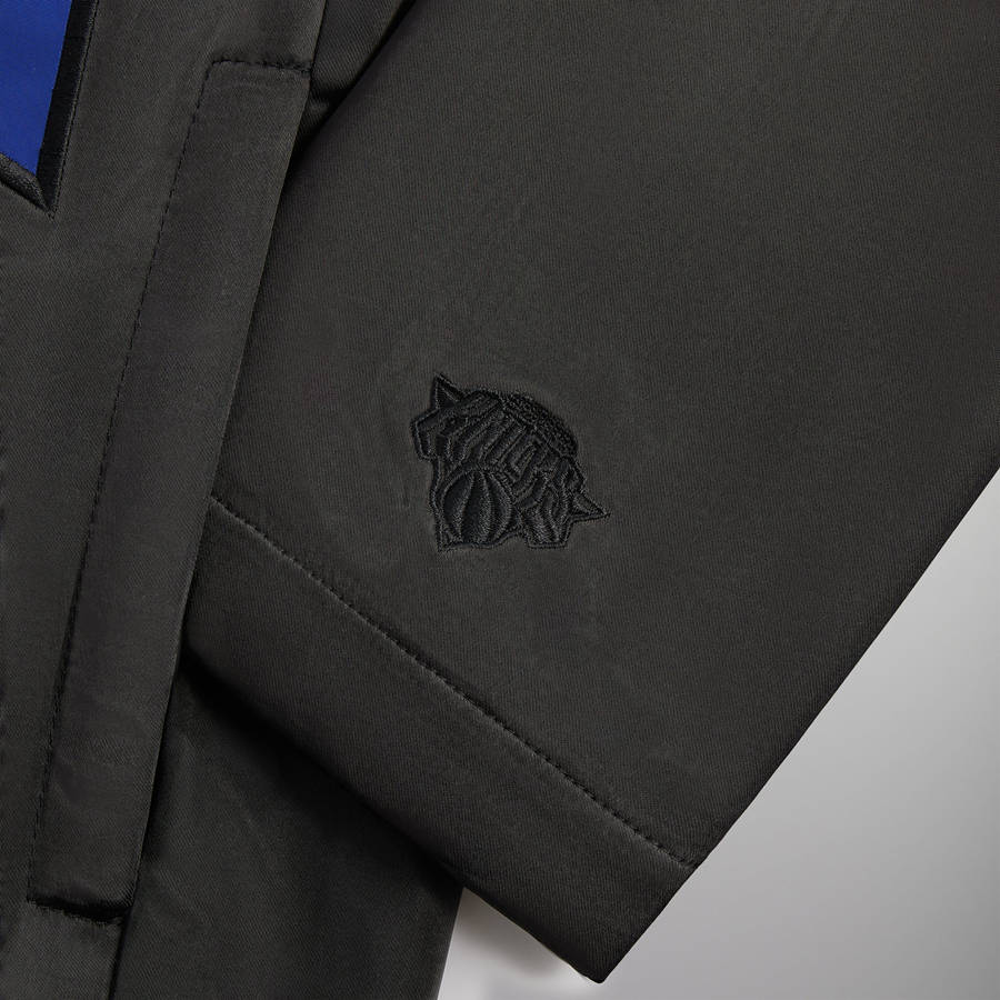 Black Men Kith for the New York Knicks Snap Front Coaches Jackets | 9650-TRJVN