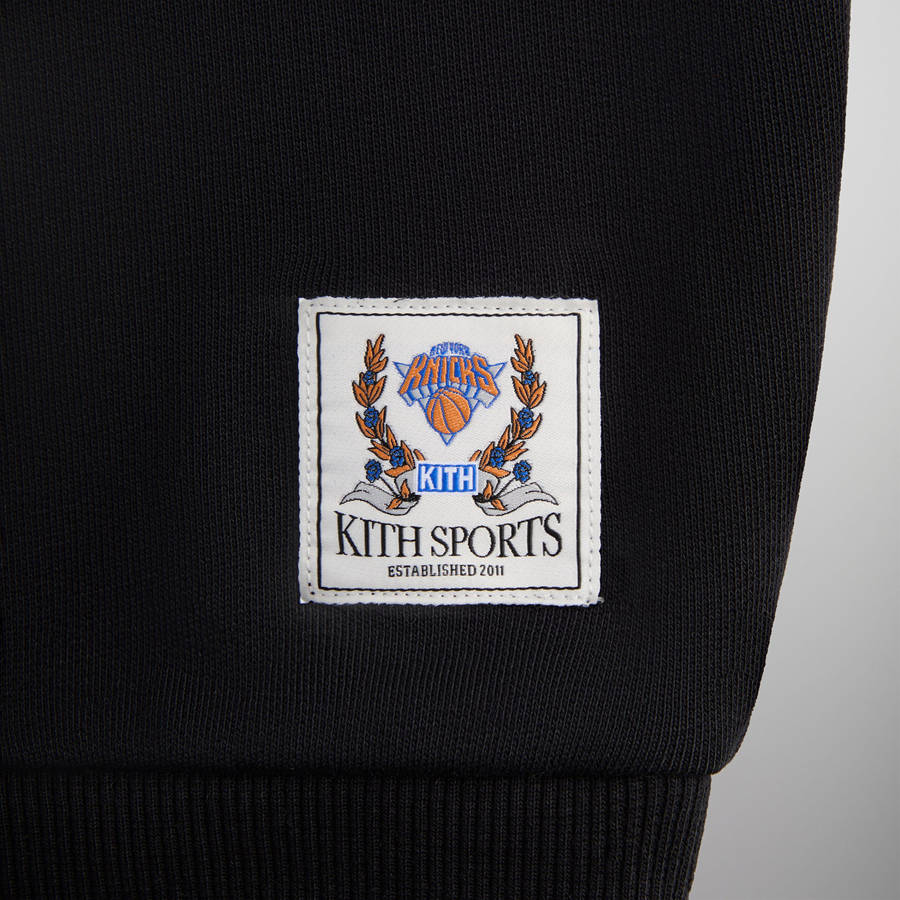 Black Men Kith for the New York Knicks Vintage Nelson Crewneck Sweatshirts | 3849-AJPRO