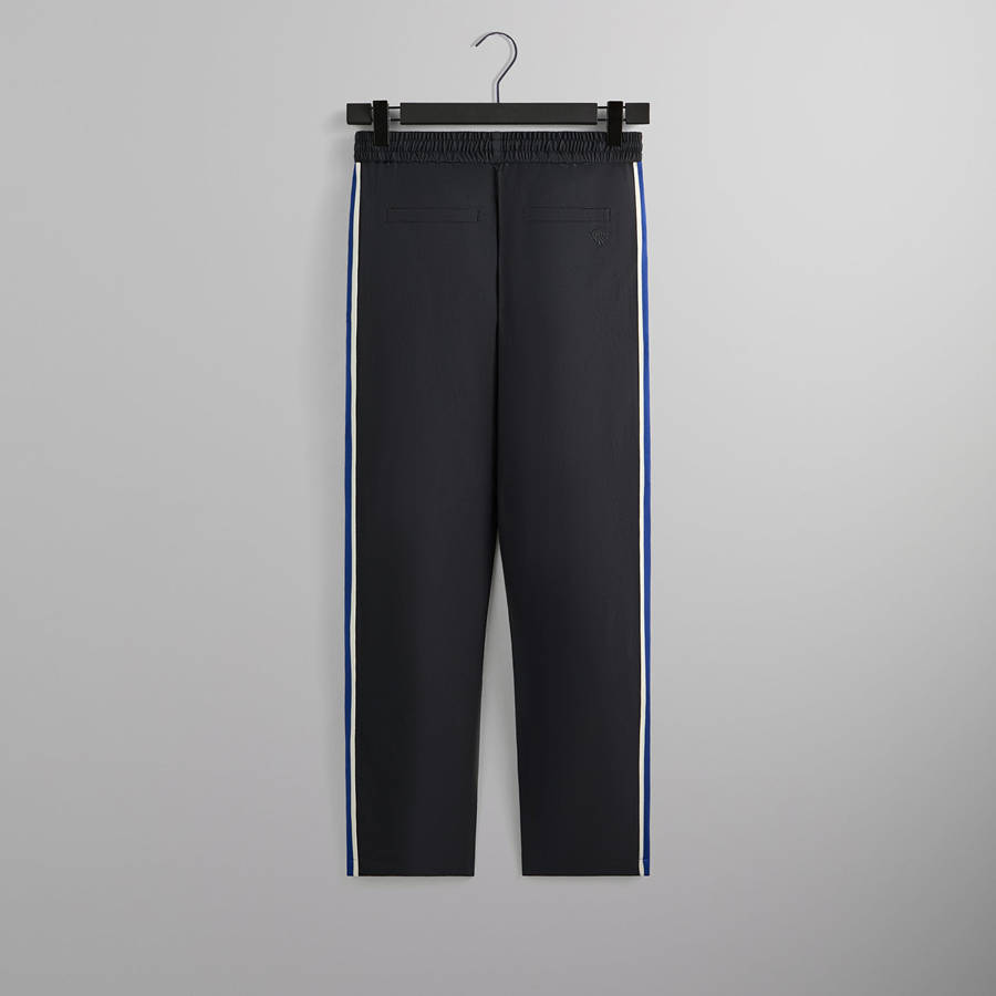 Black Men Kith for the New York Knicks Vintage Nylon Wide Leg Pants | 0124-WRILX