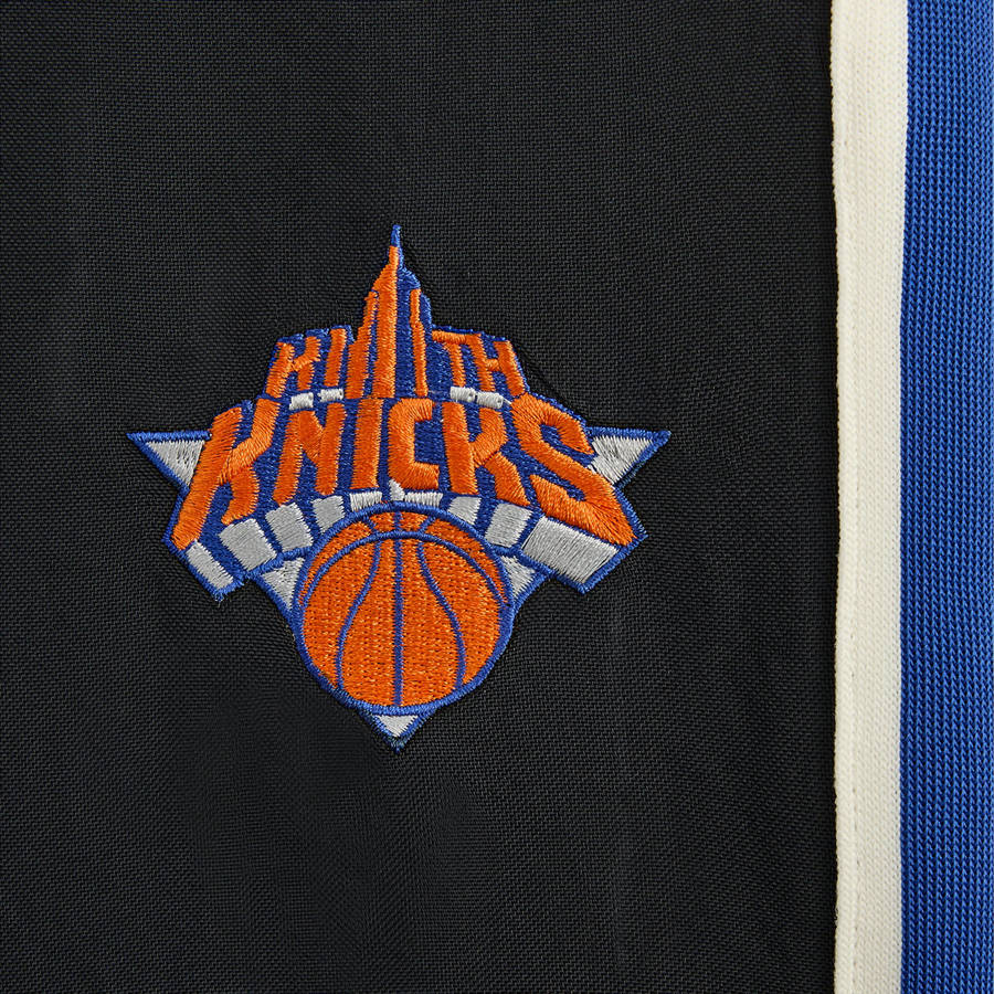 Black Men Kith for the New York Knicks Vintage Nylon Wide Leg Pants | 0124-WRILX