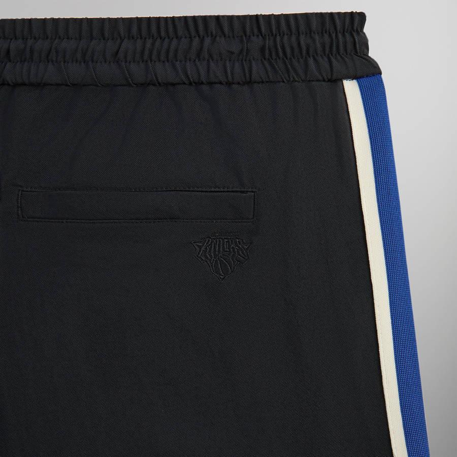 Black Men Kith for the New York Knicks Vintage Nylon Wide Leg Pants | 0124-WRILX