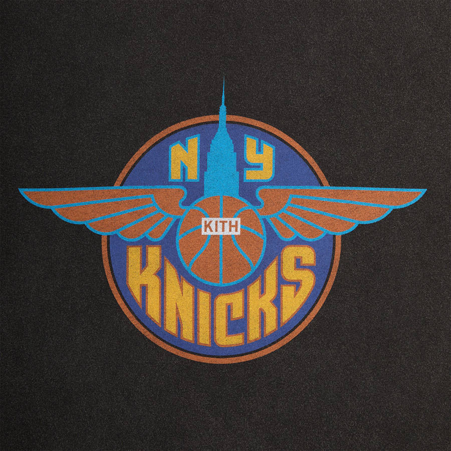 Black Men Kith for the New York Knicks Wingman Vintage T-Shirt | 3912-HOJGM