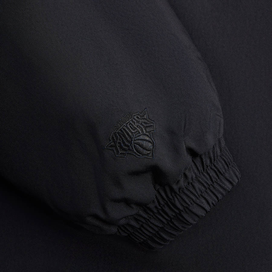 Black Men Kith for the New York Knicks Wings Quarter Zip Anorak Sweatshirts | 2546-IEFYN