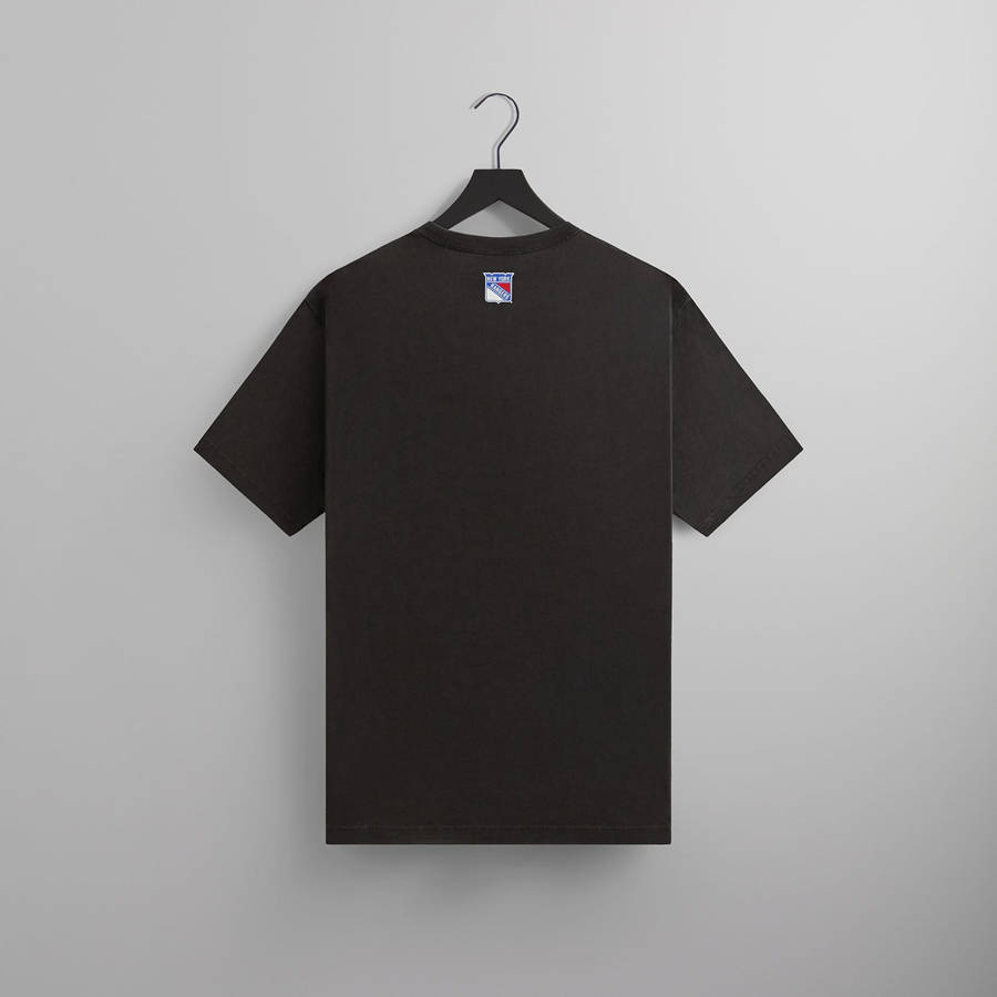 Black Men Kith for the New York Rangers on Ice Vintage T-Shirt | 9452-MKSWE