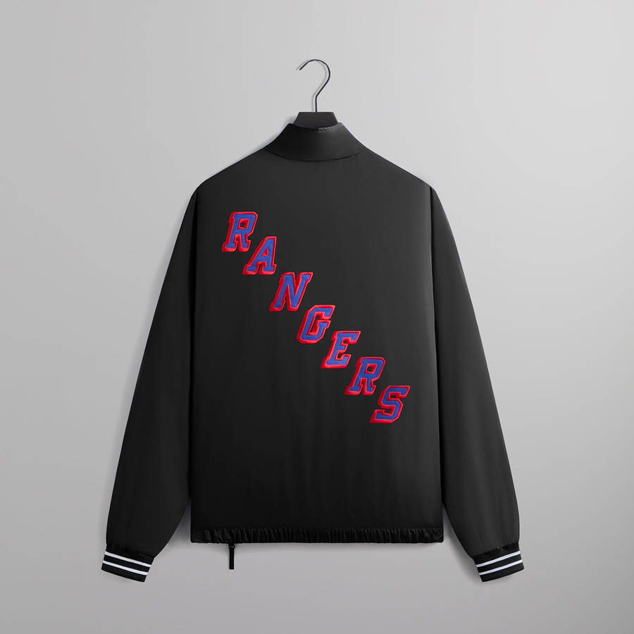 Black Men Kith for the New York Rangers Nylon Quarter Zip Sweatshirts | 8564-RZQSB