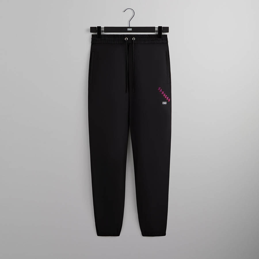 Black Men Kith for the New York Rangers Nylon Track Pants | 3846-BJREO