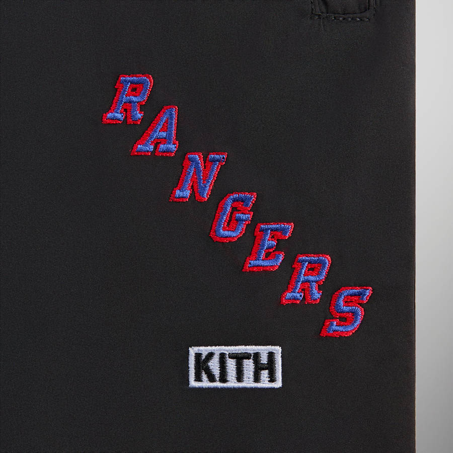 Black Men Kith for the New York Rangers Nylon Track Pants | 3846-BJREO