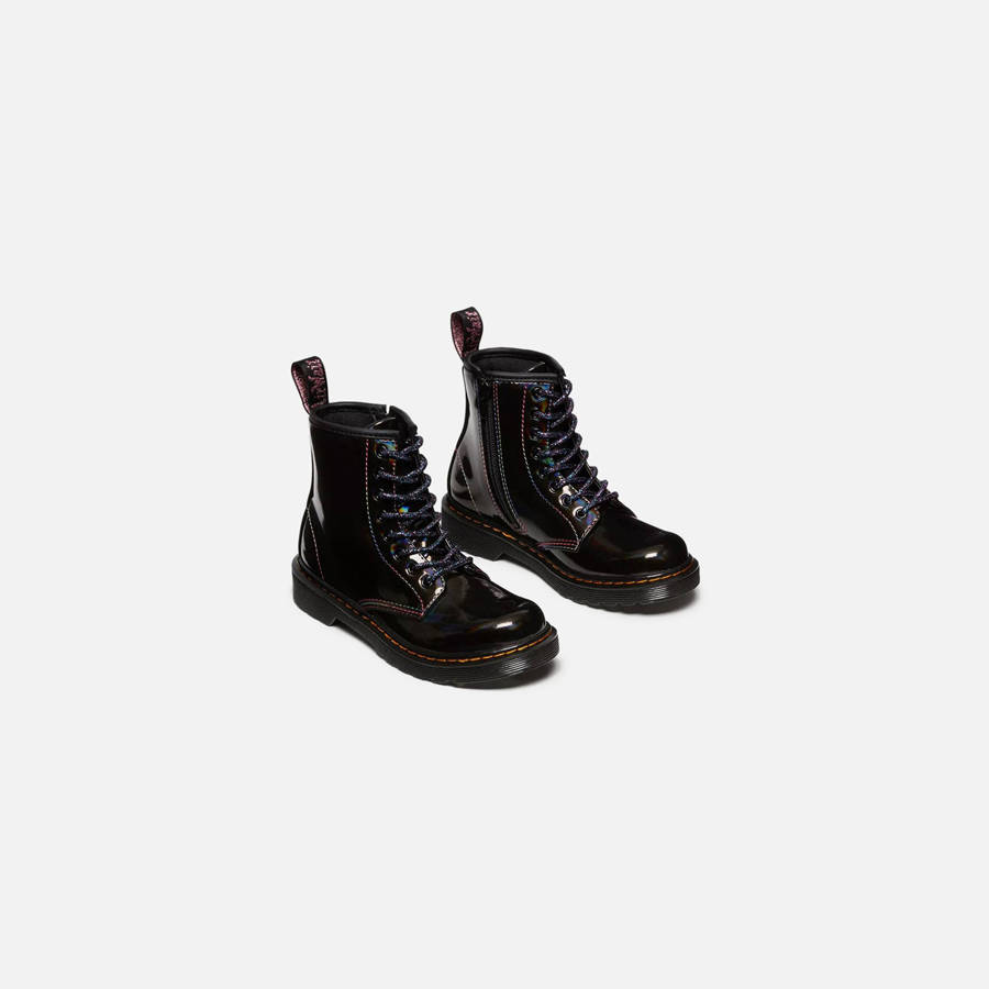 Black Multicolor Kids' Kith Dr. Martens Junior 1460 Boots | 6517-ZHWKT