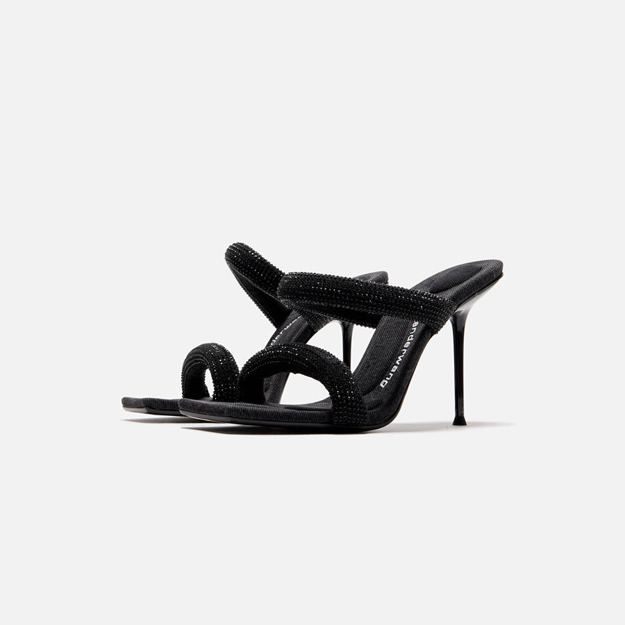Black Women Kith Alexander Wang Julie Tubular Sandal Heels | 6978-SGWMN