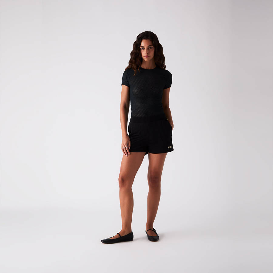 Black Women Kith Arbor Tracky Shorts | 3817-WQDYC