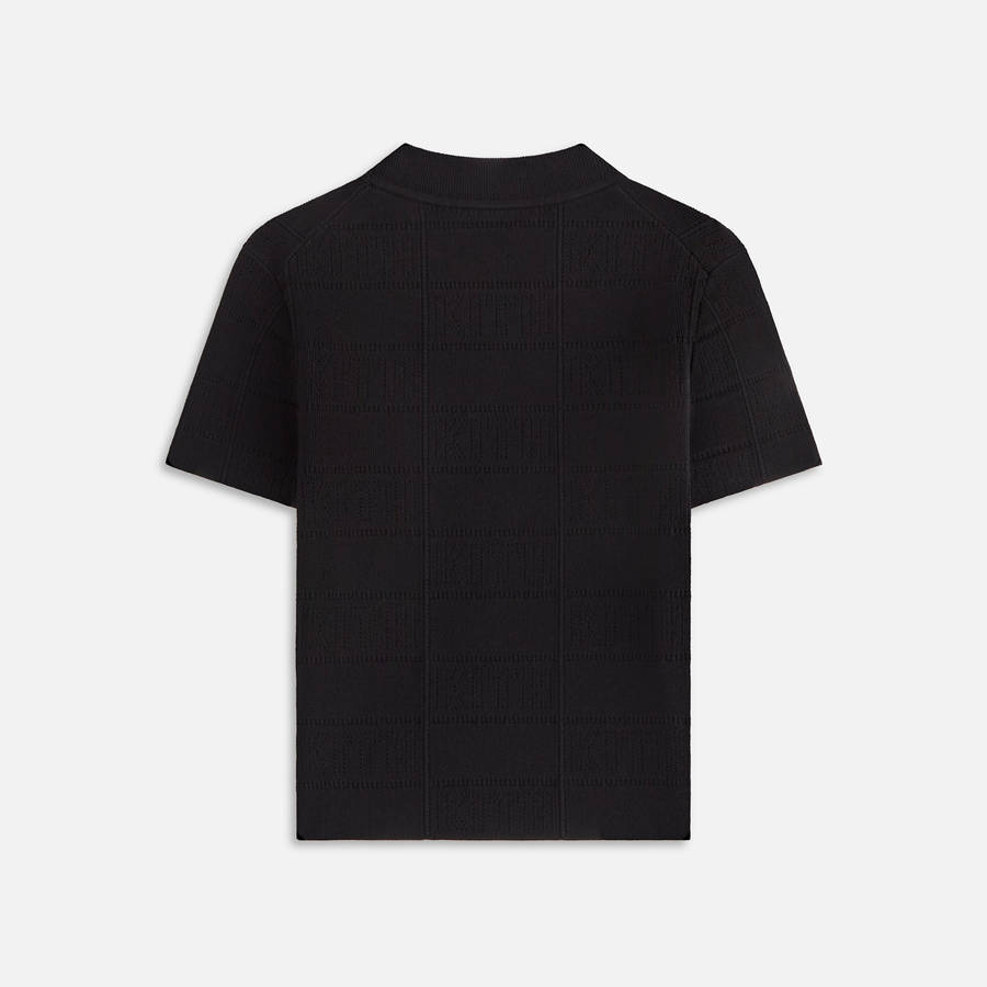 Black Women Kith Arys Monogram Pointelle Shirts | 1684-SJGKL