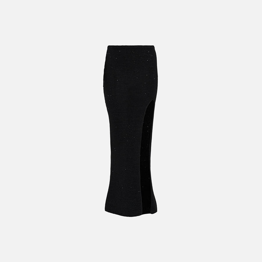 Black Women Kith Asta Resort Carolina Split Skirts | 1042-KFDXU