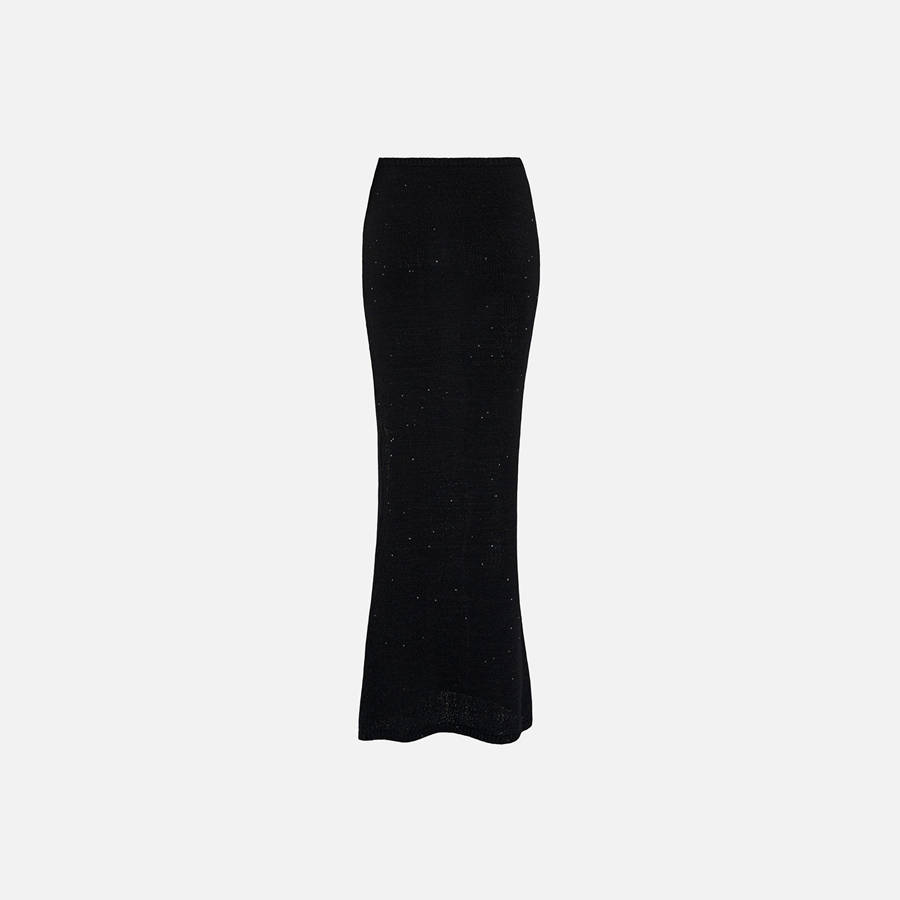Black Women Kith Asta Resort Carolina Split Skirts | 1042-KFDXU