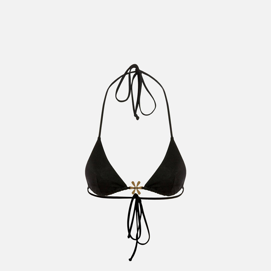 Black Women Kith Asta Resort Juliana Bikini Top Swim | 0136-IHFNT