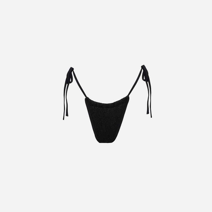 Black Women Kith Asta Resort Lio Bikini Bottom Swim | 5784-IMFZP