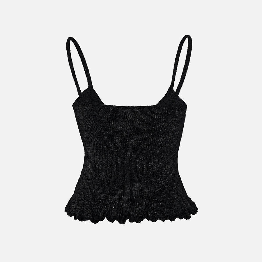 Black Women Kith Asta Resort Michaele Camisole Shirts | 2975-WRGIZ