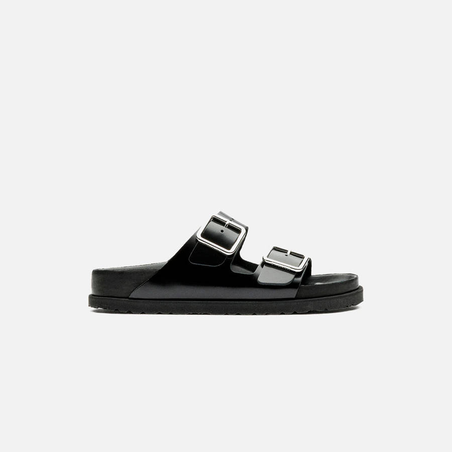 Black Women Kith Birkenstock WMNS 1774 Arizona Shiny Leather Sandals | 5687-YWZXV