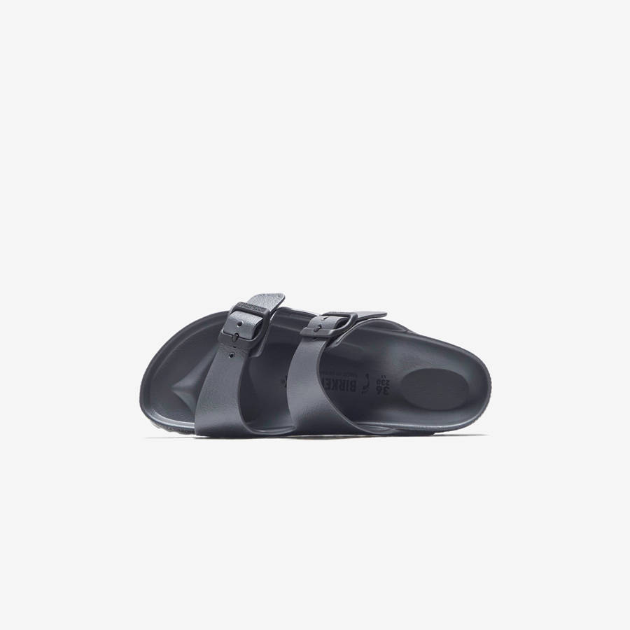 Black Women Kith Birkenstock WMNS Arizona Metallic Anthracite Eva Sandals | 4360-NWDMT