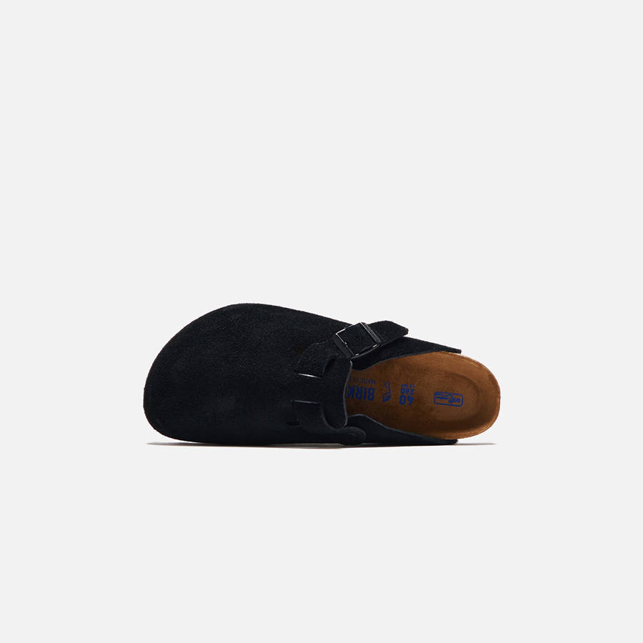 Black Women Kith Birkenstock WMNS Boston Soft Footbed Suede Mules | 2418-ZMKRP