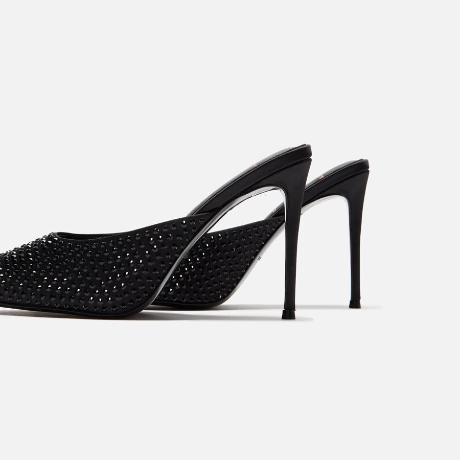 Black Women Kith Black Suede Studio Luv 100 Heels | 6329-NDQRX