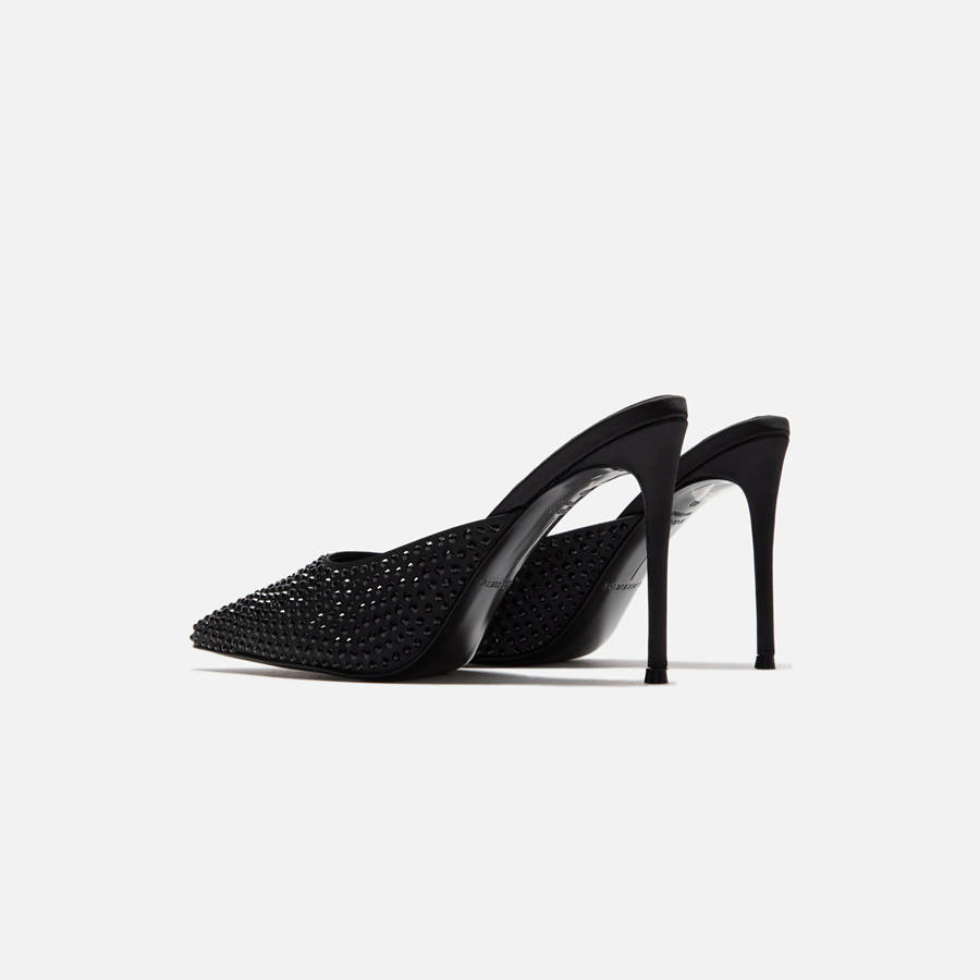 Black Women Kith Black Suede Studio Luv 100 Heels | 6329-NDQRX