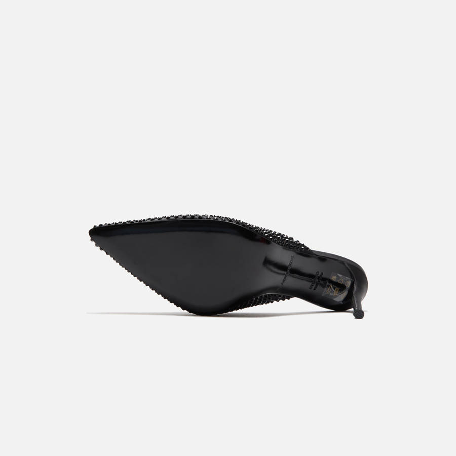 Black Women Kith Black Suede Studio Luv 100 Heels | 6329-NDQRX