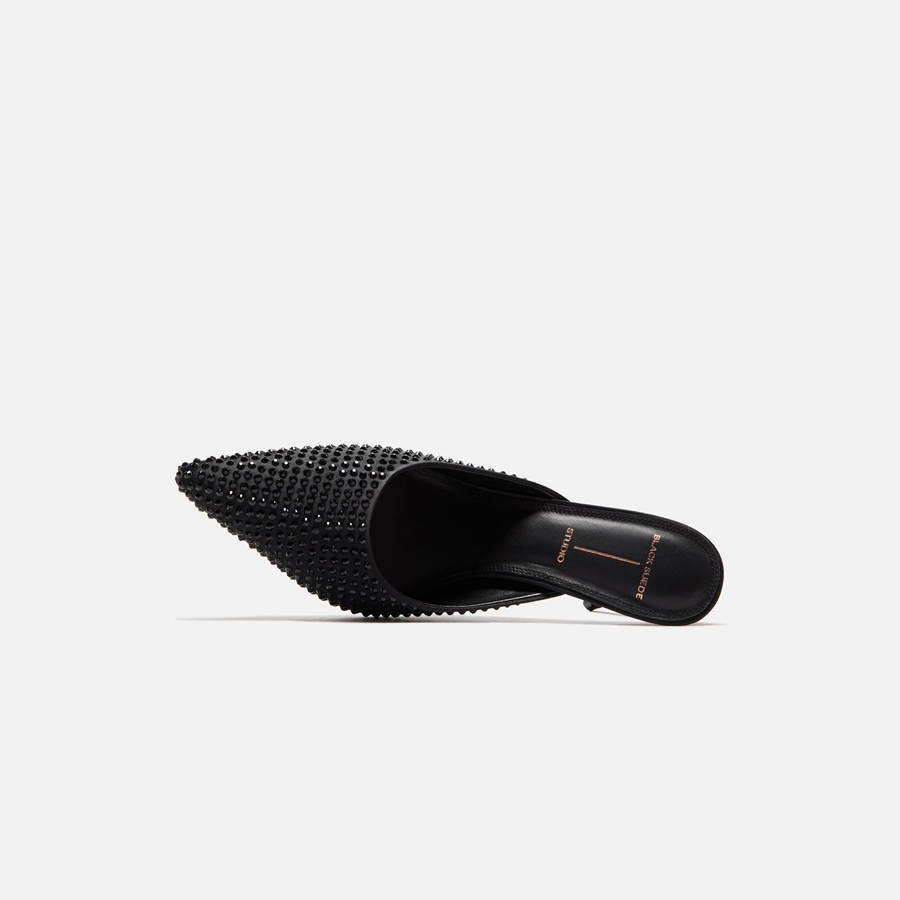 Black Women Kith Black Suede Studio Luv 100 Heels | 6329-NDQRX