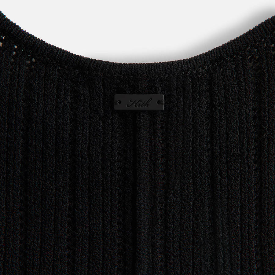 Black Women Kith Camille Pointelle Knit Maxi Dress | 6470-QUZIN