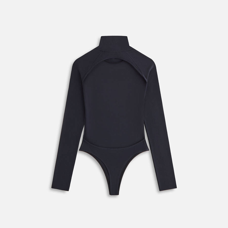 Black Women Kith Cassan Backless Bodysuit | 6183-PGBZI