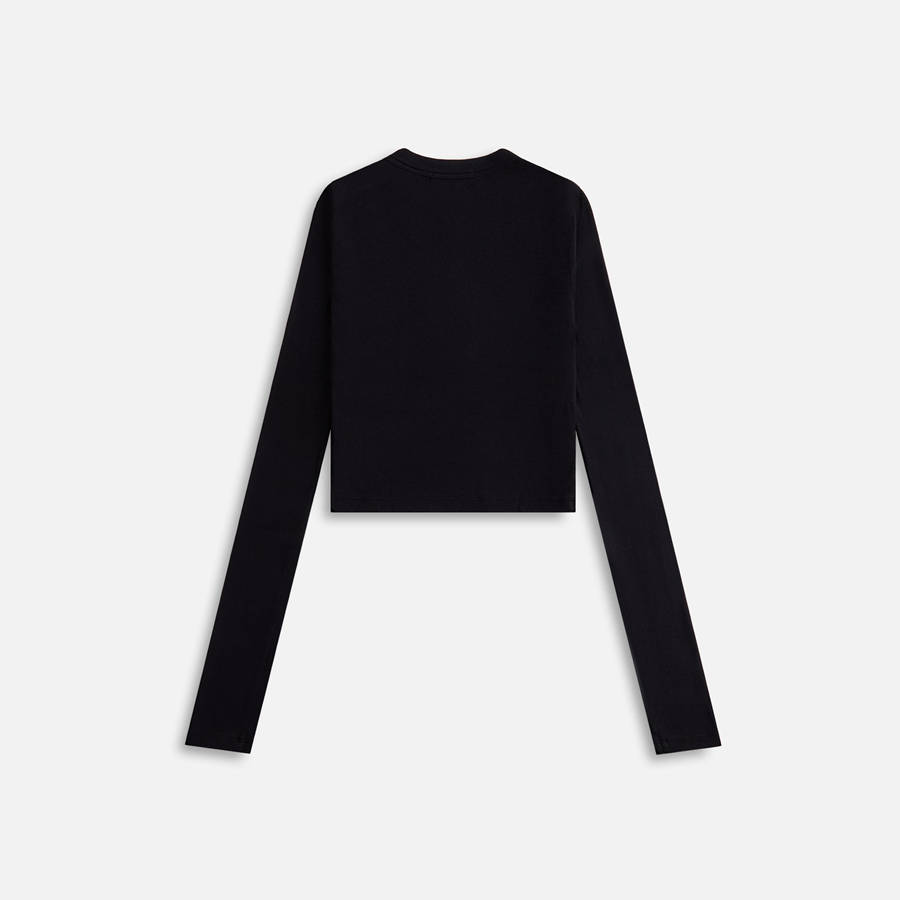 Black Women Kith Cotton Citizen The Verona Crop Shirts | 6821-UIEBD