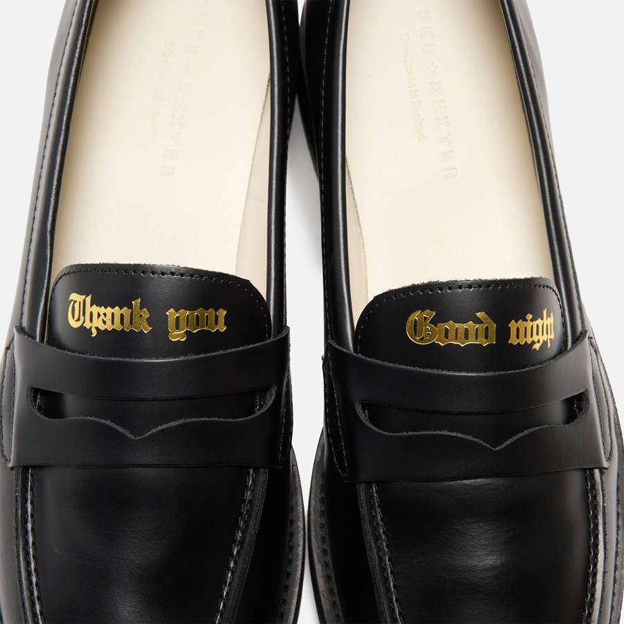 Black Women Kith DUKE + DEXTER WMNS Wilde Penny Loafers | 0386-ZHWJY
