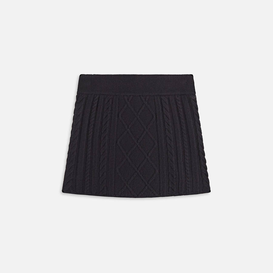 Black Women Kith Ember Cable Knit Mini Skirts | 9361-KSQLT