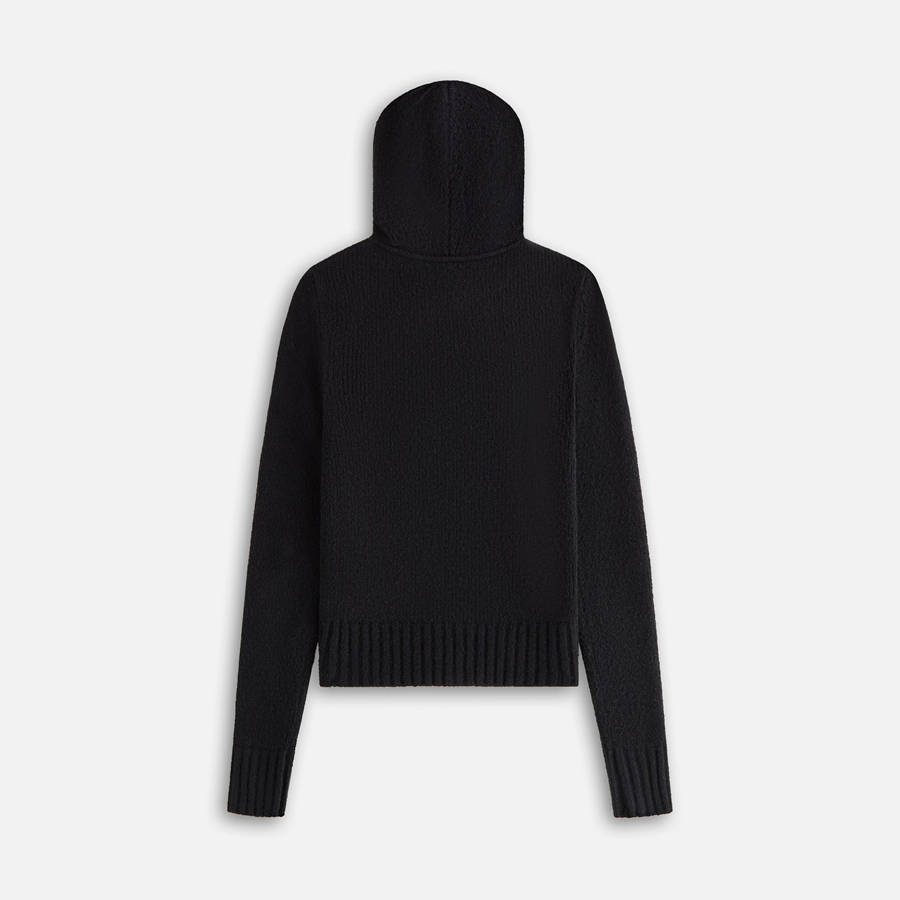 Black Women Kith Faryn Hooded Zip Sweaters | 9684-MQKTF