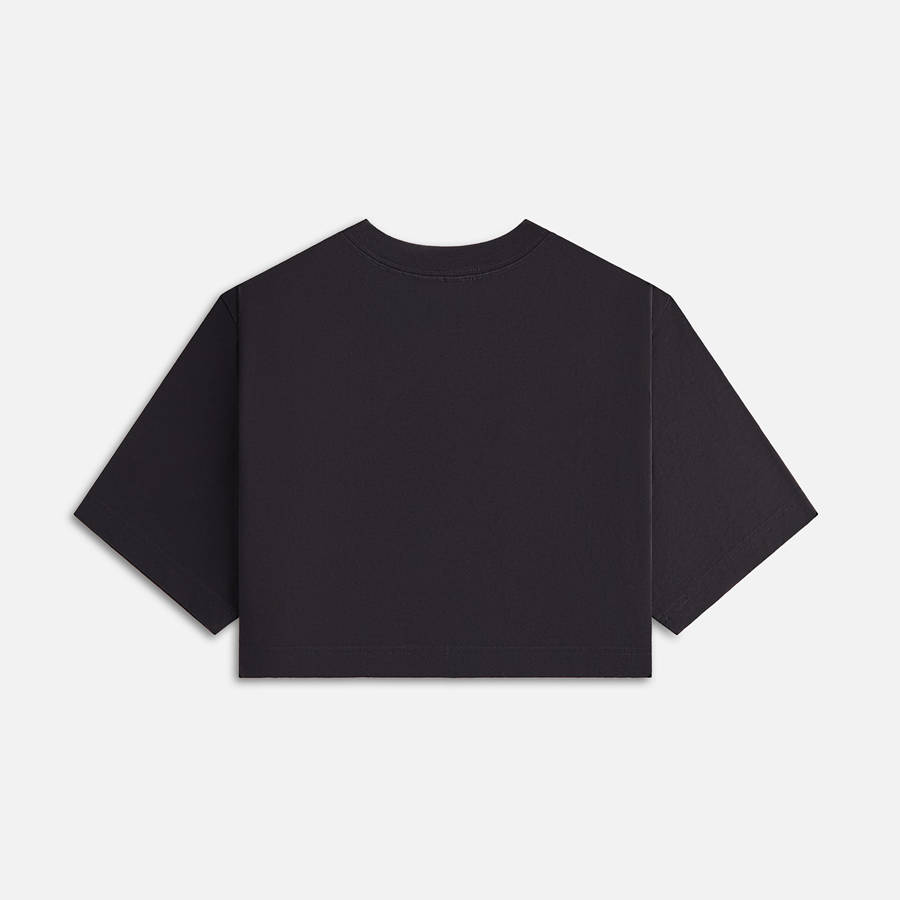 Black Women Kith Fei Cropped T-Shirt | 9431-FIXJE