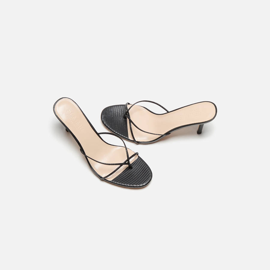 Black Women Kith Femme LA Sicilian Slipper Heels | 9026-ZFVIC