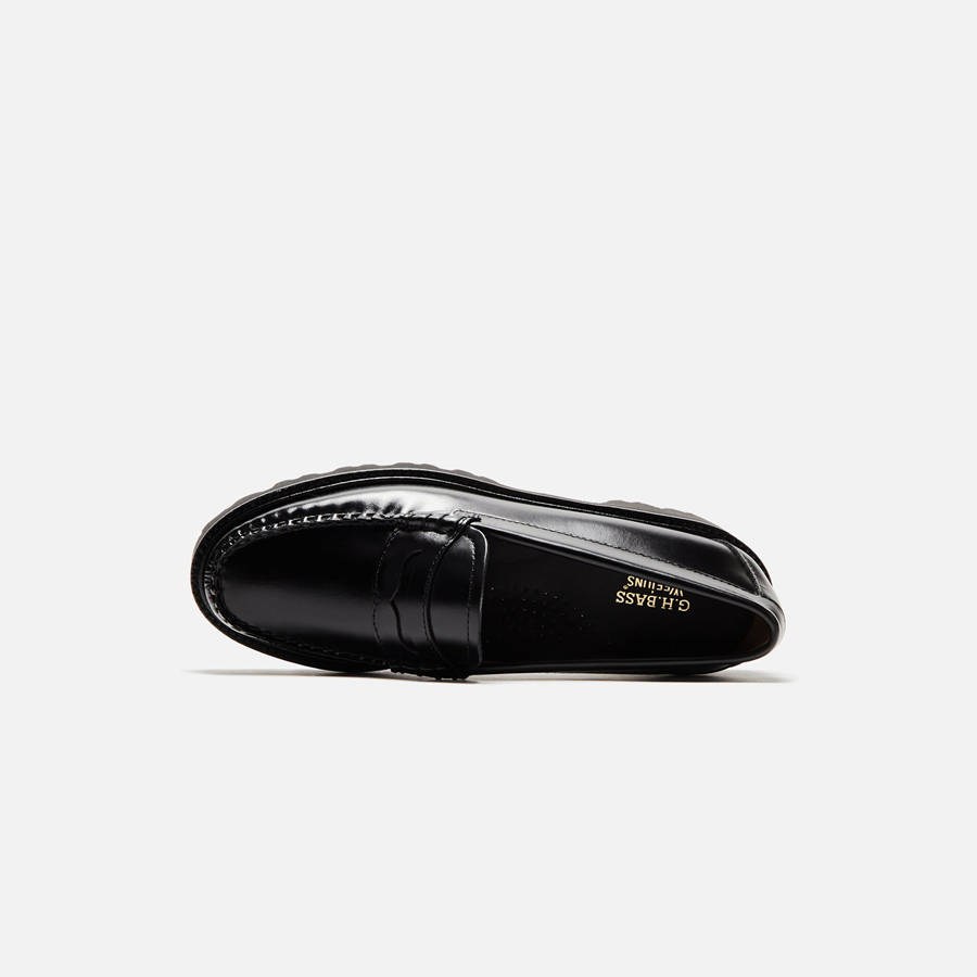 Black Women Kith G.H. Bass WMNS Whitney Super Lug Weejun Derby | 7293-EWIPQ