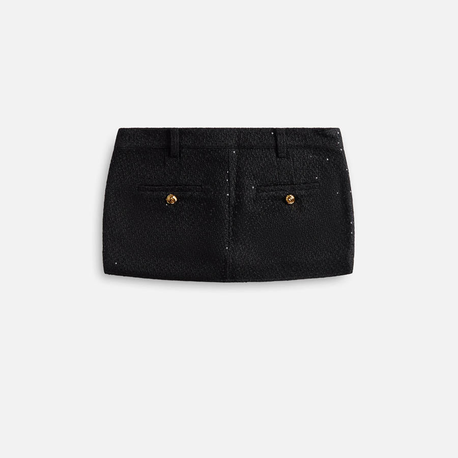 Black Women Kith GUIZIO Bela Tweed Mini Skirts | 9075-VGTIW