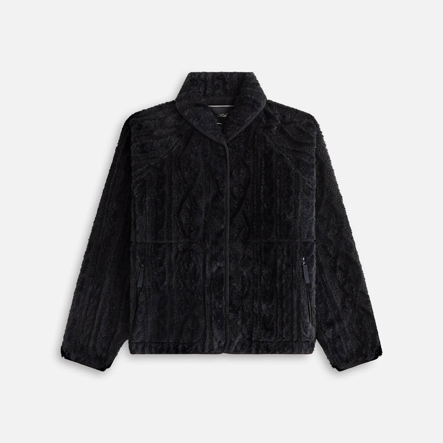 Black Women Kith Grayson Cable Sherpa Jackets | 2570-YWZQJ