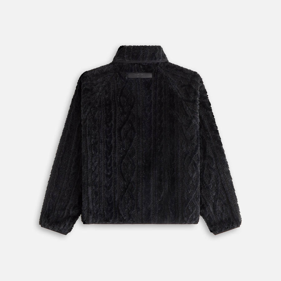 Black Women Kith Grayson Cable Sherpa Jackets | 2570-YWZQJ
