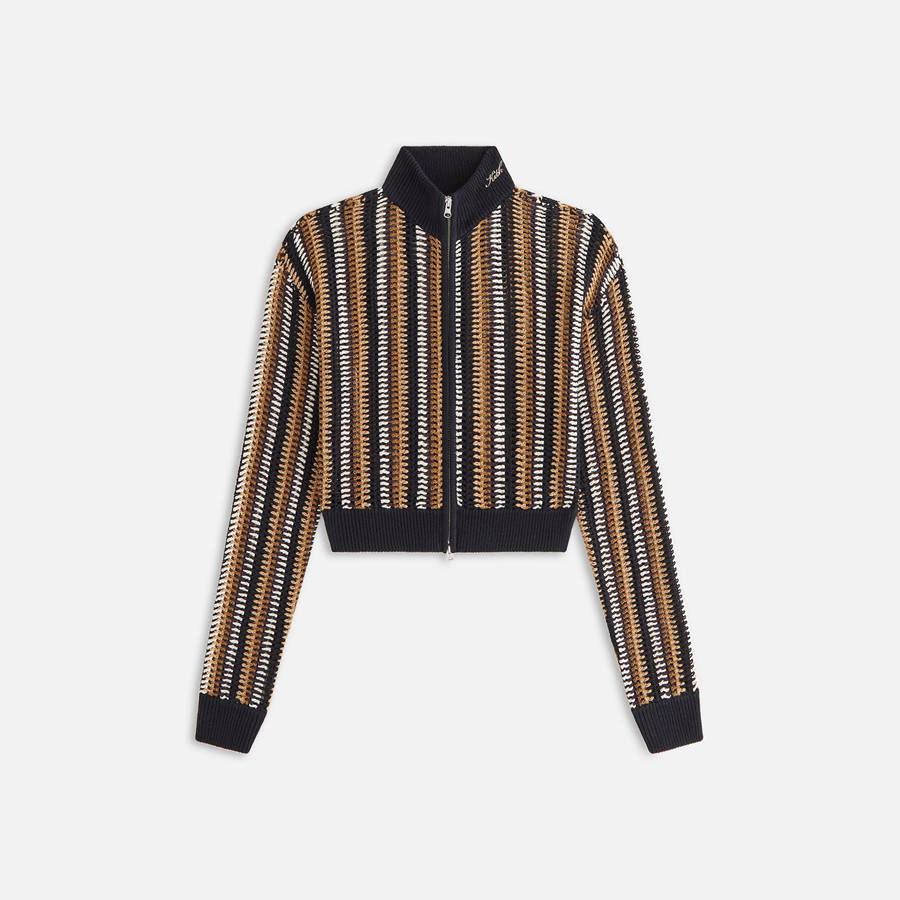 Black Women Kith Holter Crochet Track Jackets | 2015-YGDBL