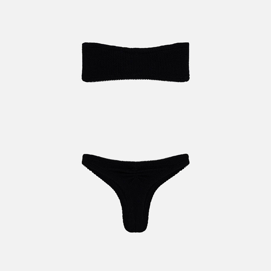 Black Women Kith Hunza G Tina Bikini Swim | 6520-HGDIT