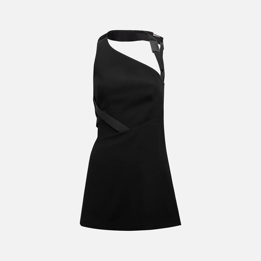 Black Women Kith Hyein Seo Halter Dress | 3168-ENFXT